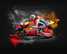 Dani PEDROSA Best of Motorgp Canvas Print wall home Decor choose your size 