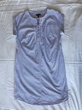 NEW J. CREW STRIPED LACE-UP SHIRTDRESS SZ XS ITEM# G5360