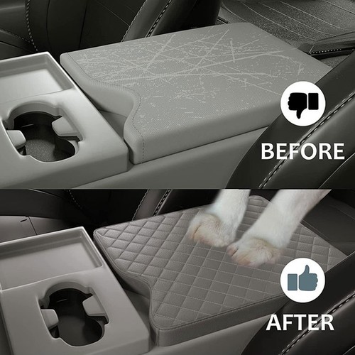 Fits Ford F150 2015-2023 Jump Seat Center Console Lid Armrest Cover Pad Black - Foto 3