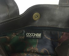 Sac à Main Vintage COCCINELLE En Daim - Couleur Vert/marron - Porté épaule - Occasion
