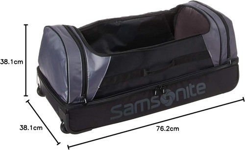 Samsonite Andante 2 Wheeled Rolling Duffel Bag Riverrock Black 32 inch - Picture 8 of 8