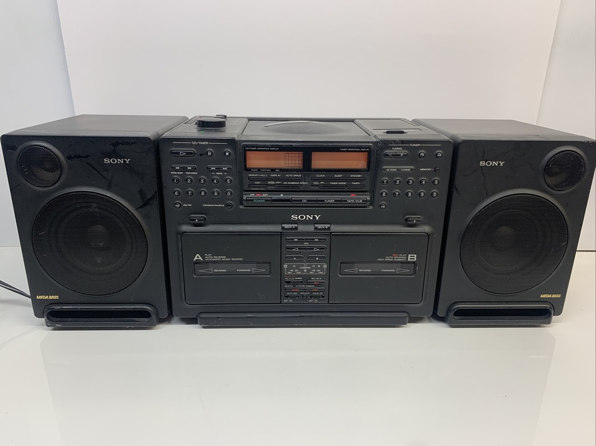 Sony CFD-770 Portable Boombox Stereo CD Radio Mega Bass AS IS | eBay