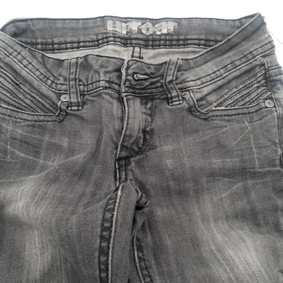 Uproar Jeggings Girls Size 7 Reg Black Cotton Spandex Distressed Skinny Jeans Foto 3 de 4