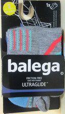 Balega Unisex Ultraglide No Show Tab - S Unisex Mid Grey/Ethereal Blue