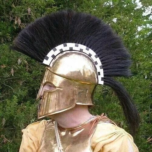 18Gage Medieval Greek Corinthian Helmet Knight Spartan Helmet Replica - Bild 4 von 4