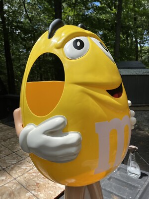 M&M YELLOW Candy Character 41'' Life Size Store Display On M&M YELLOW Candy Character 41'' Life Size Store Display On