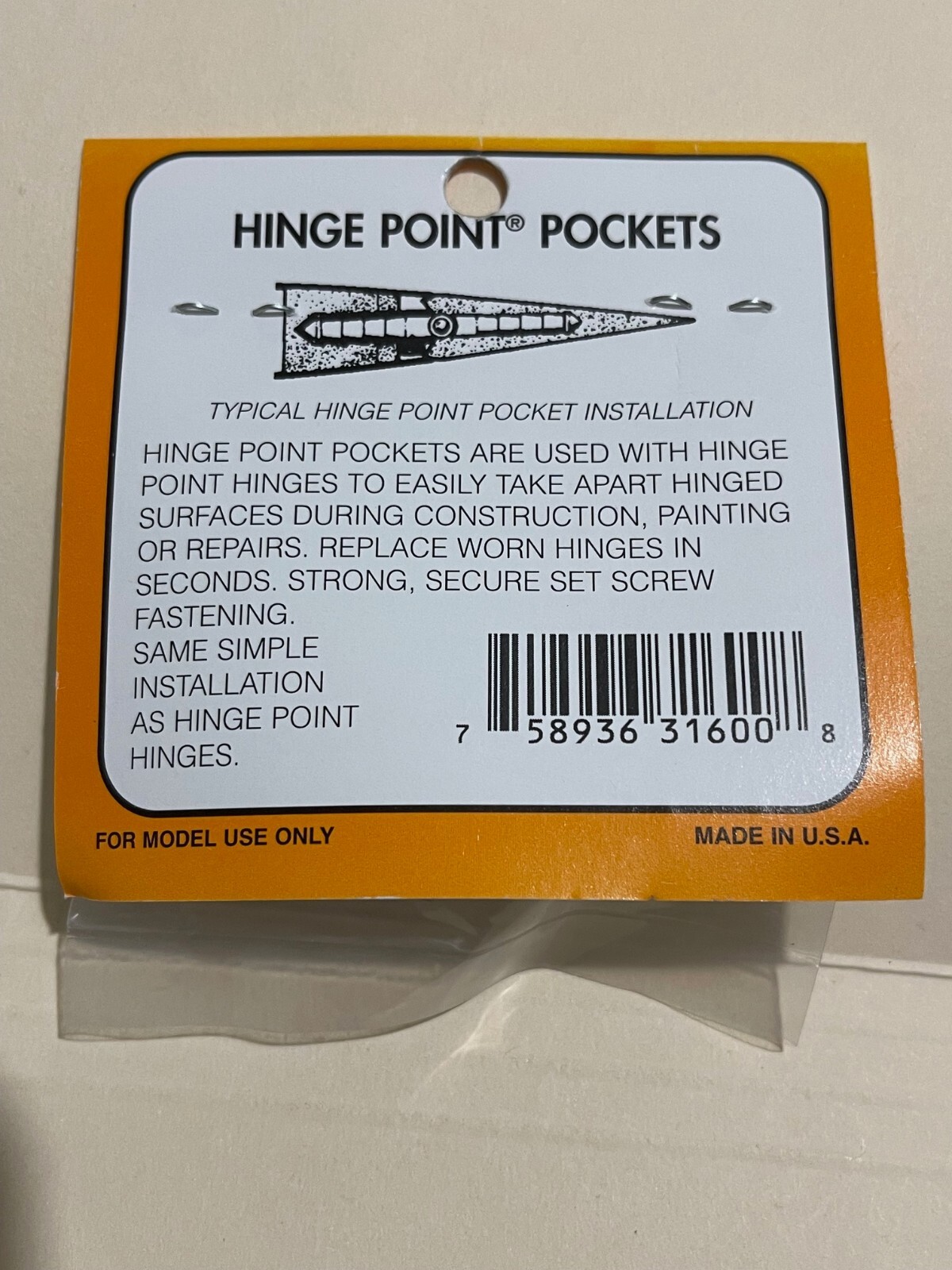 Robart Super Hinge Points 6-Pack - 3/16" Hardware For RC Airplanes