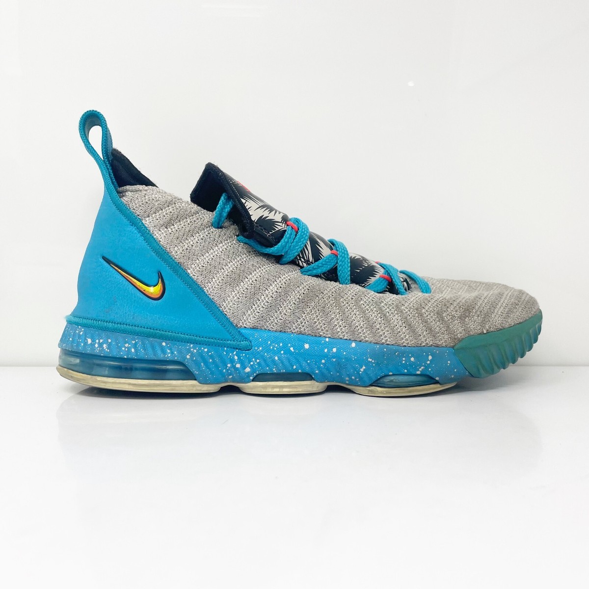 Nike Boys LeBron 16 AQ2465-076 Gray Basketball Shoes Sneakers Size