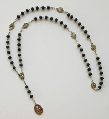 Our Lady of The Seven Sorrows Black Wood Chaplet