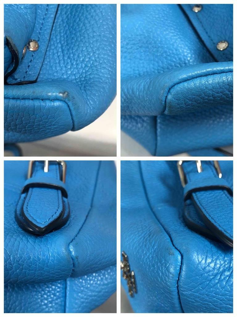 COACH Azure Blue Leather Mini Turnlock Rucksack Backpack #37581 | eBay