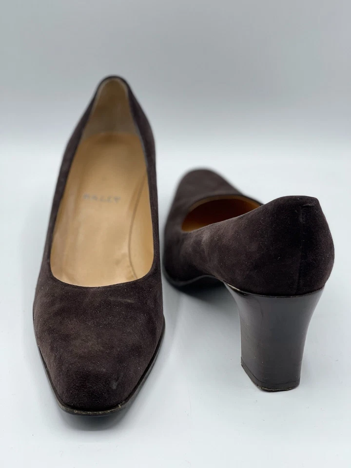 Bally шоколадный коричневый икры замши TEUTA насос США размер 6,5 FR 37 обуви коробка женщин - Изображение 2 из 4