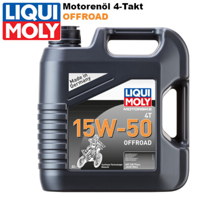 Liqui Moly 4T Motorbike Motoröl 3058 15W-50 Offroad 4L Motorradöl teilsyntheti.