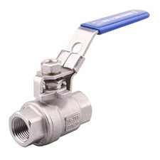 Stainless Steel 304 Ball Valve 2-Piece Full Port Heavy Duty for WOG with Lock...