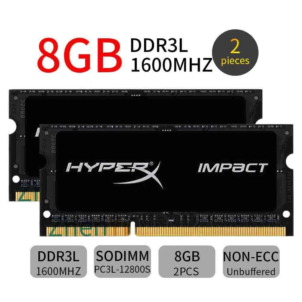 Kingston HyperX Impact 32GB 16GB 8GB DDR3L 1600MHz PC3L-12800S Laptop RAM LOT WU - Image 3 of 4