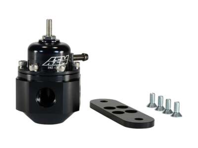AEM 25-302BK Universal Adjustable Fuel Pressure Regulator - Black Anodized