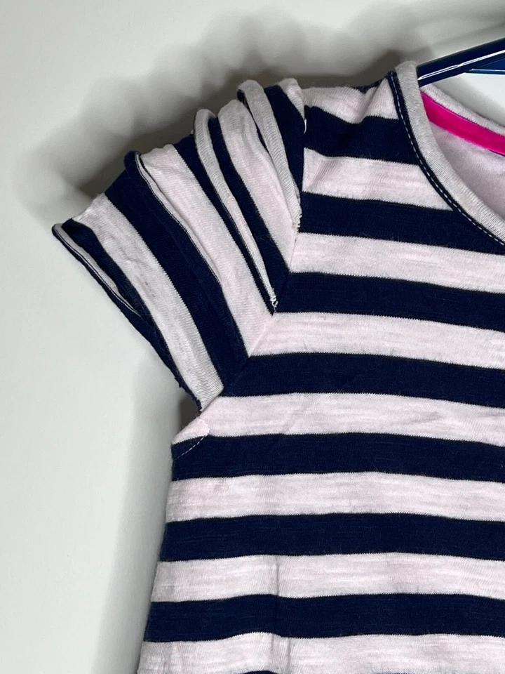 Mameluco de algodón OshKosh genuino para niños azul y rosa a rayas 24 m Foto 4 de 4