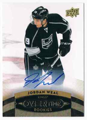2015-16 UPPER DECK OVERTIME GOLD JORDAN WEAL AUTO LOS ANGELES KINGS #169