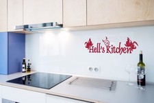 Wandtattoo  -  Wandaufkleber - "Hell's Kitchen" - Küche - Speisen - Essen 