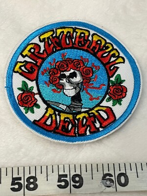 Grateful Dead Skeleton Roses Logo Embroidered Iron On Patch New