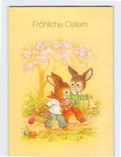 Postcard Fröhliche Ostern with Easter Holiday Art Print