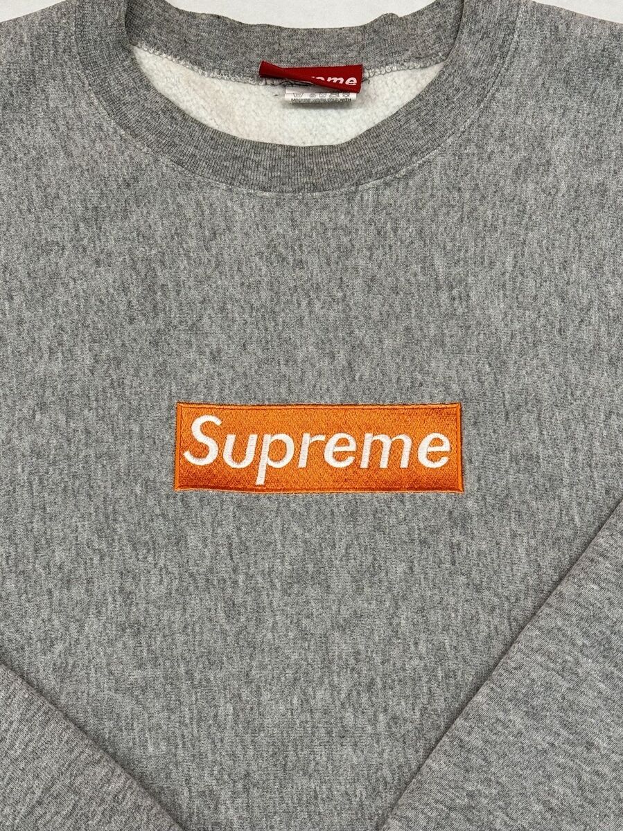 Supreme 1995 Orange On Grey Box Logo Crewneck | eBay Supreme 1995 Orange On Grey Box Logo Crewneck | eBay