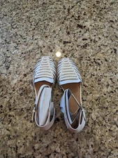 Crown Vintage Women's Sandal CV Moneth White Pepper washable sheep nappa size 10