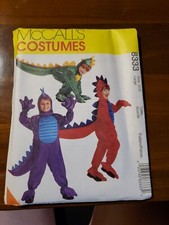 McCalls 8333 Sewing Pattern Childrens Dragon Dinosaur Costume Size 5-6 FF