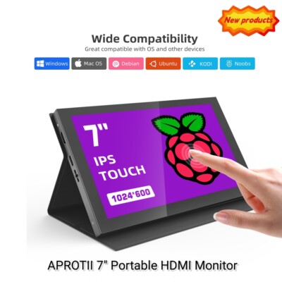 Raspberry Pi 7 Zoll Monitor HDMI Touchscreen Gaming Bildschirm for XBOX Win10 PC
