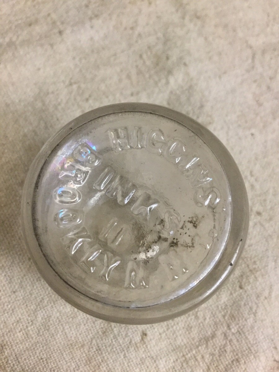Vintage Higgins Glass Ink Bottle. Brooklyn NY | eBay