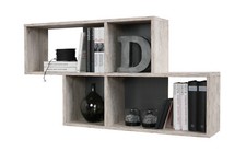 Mensola da muro NICK con 4 vani aperti in legno truciolato