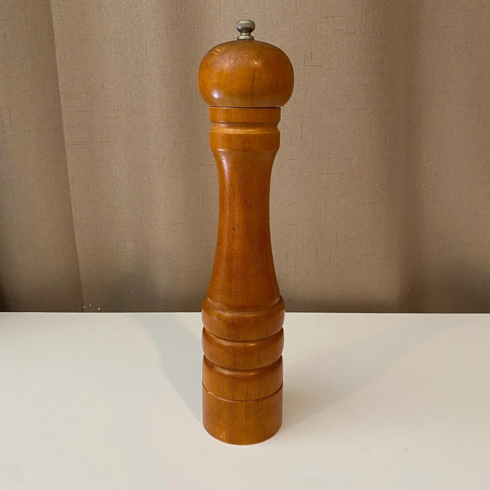 Vintage Peugeot 12" Wooden Pepper Grinder French Country Restaurant Style