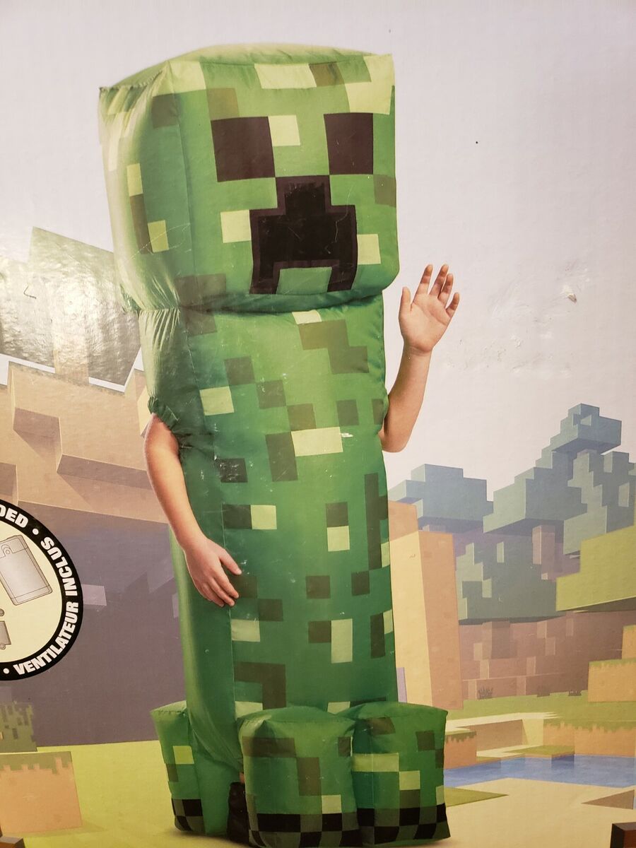 Boy's Minecraft Creeper Inflatable Halloween Costume 