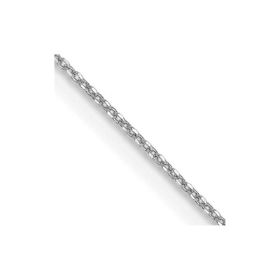 22 Zoll 14K Weißgold 0,6 mm Diamantschliff Runde Offene Glieder Kabel Kette Halskette