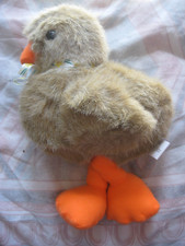 VINTAGE SUPERDRUG BROWN FLUFFY CHICKEN. 10 in.high (25 cm).