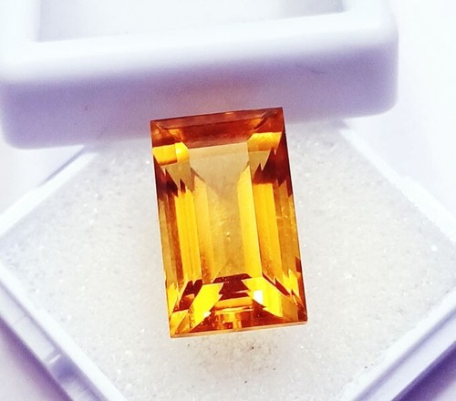 Natural Citrine 12.60 Ct CERTIFIED Loose Gemstone Baguette Cut On eBay