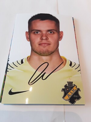 Signiertes Foto Oscar Linner AIK Solna  NEU (2)