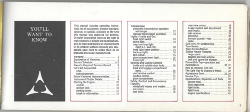 Original 1965 DODGE DART Owners Manual, Vintage, 39 pages, 81-270-5285 - Picture 2 of 8