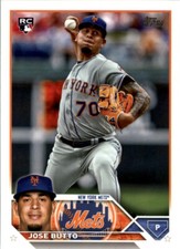 2023 Topps #615 Jose Butto RC New York Mets MLB Rookie Baseball Card