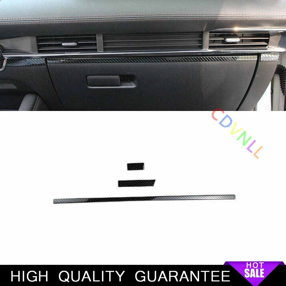 Central Console Instrument Strip Trim For Mazda 3 Axela 20-21 Carbon Fiber Steel