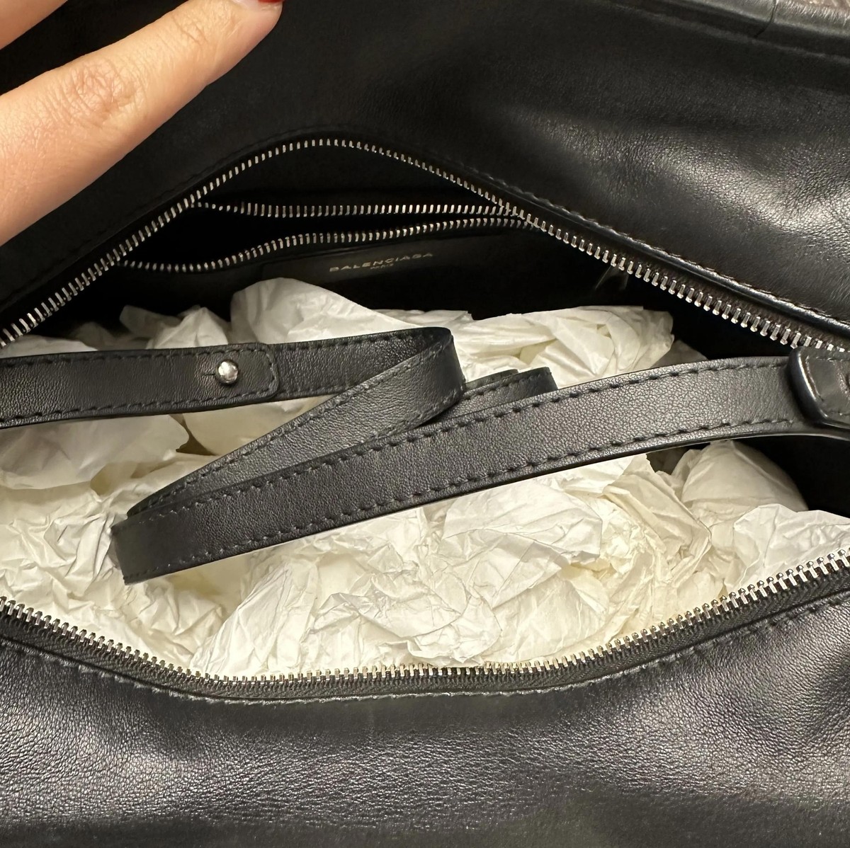 Balenciaga Bazar Shopper Medium Black Leather Ladies Tote Bag 