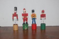 Vintage Lot of 4 Christmas Themed Thumb Puppets