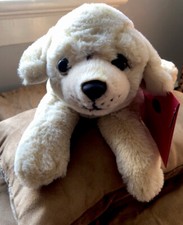 New FAO Schwarz 10" Labrador Golden Retriever Plush Puppy W/adoption Papers