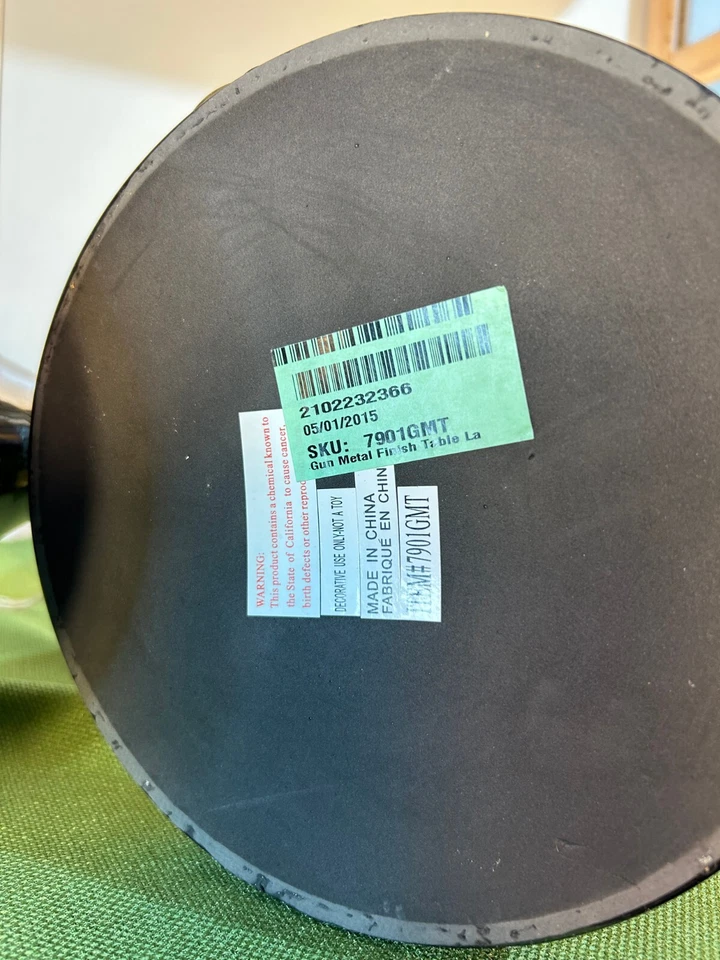 Lámparas de mesa a juego aspecto titanio y madreperla mosaico negro edad espacial años 80’s Foto 3 de 4