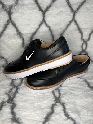 Nike Size 7.5 Janoski G Tour Leather Golf Shoes Black White Gum BV8070-001 Mens