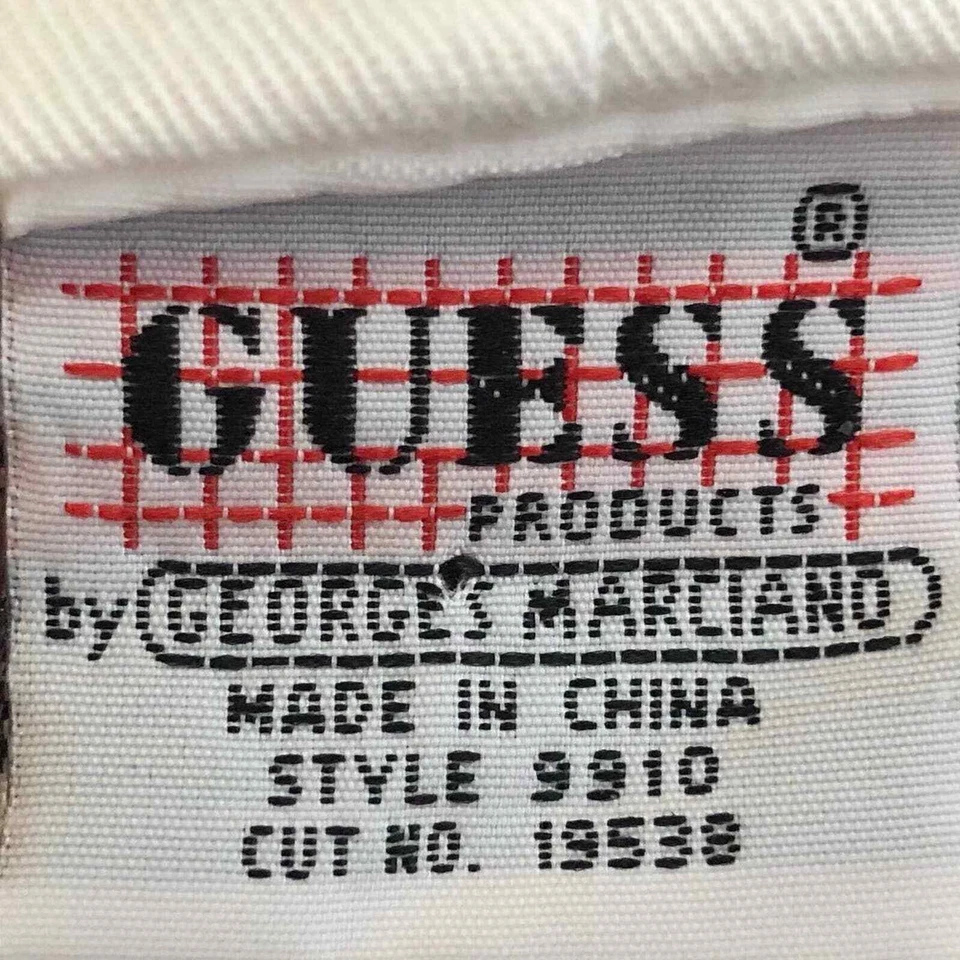 Gorra Snapback vintage años 90 Guess USA por Georges Hecha en USA blanca Foto 4 de 4