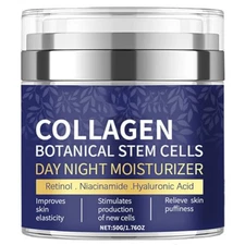 Collagen Face Cream with Airless Pump Anti-Aging Botanical Stem Cells 1.7oz