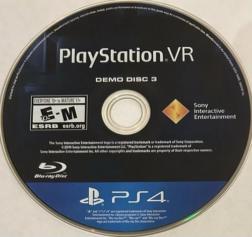 PlayStation VR Demo Disc 3 (PlayStation 4, PS4) DISC ONLY | NO TRACKING | M2365