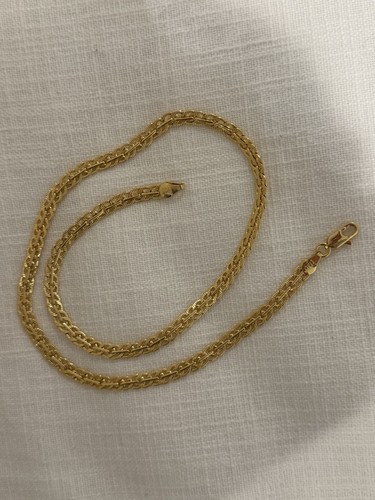 17 1/2 Inch Necklace Yellow Gold Chain Link Marked Italy 750 (please Read Descr)