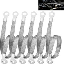 6 PCS Universal Automotive Braided Copper Ground Strap, 12 Inch Engine Ground St