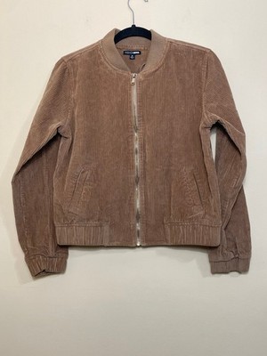 Women's FASHIONNOVA Brown Corduroy Bomber Jacket M